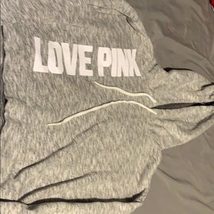 Gray crop hoodie